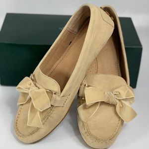 💄Lauren RL Suede/Velvet Beige Bayleigh Moccasins